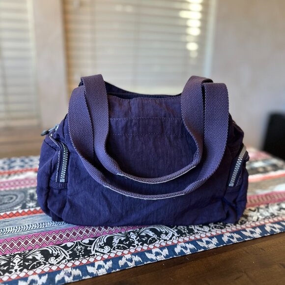 Kipling Purple Nylon Felix Zip Top Shoulder Bag, Preowned - Picture 3 of 12